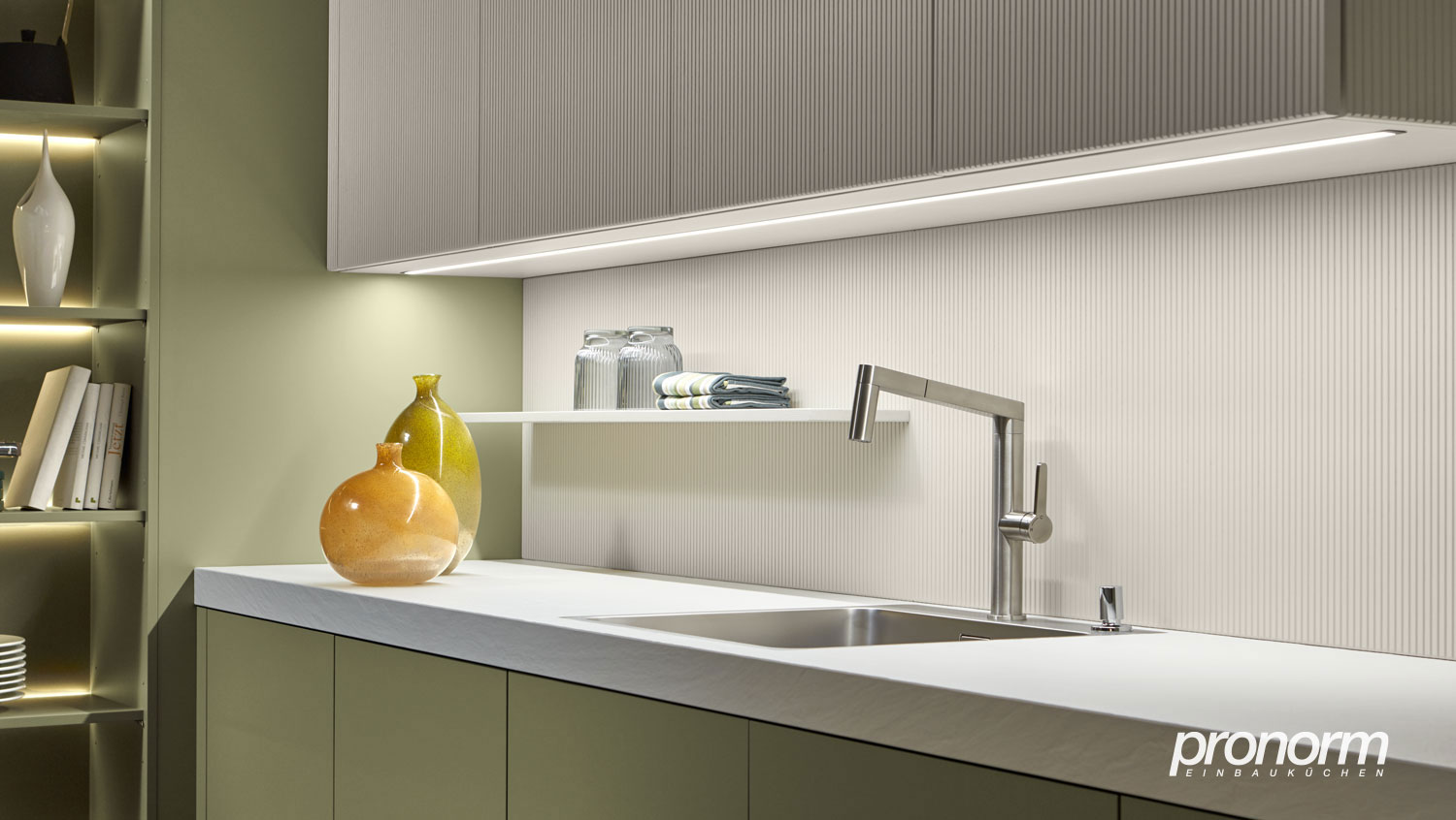 Groene keuken van Pronorm